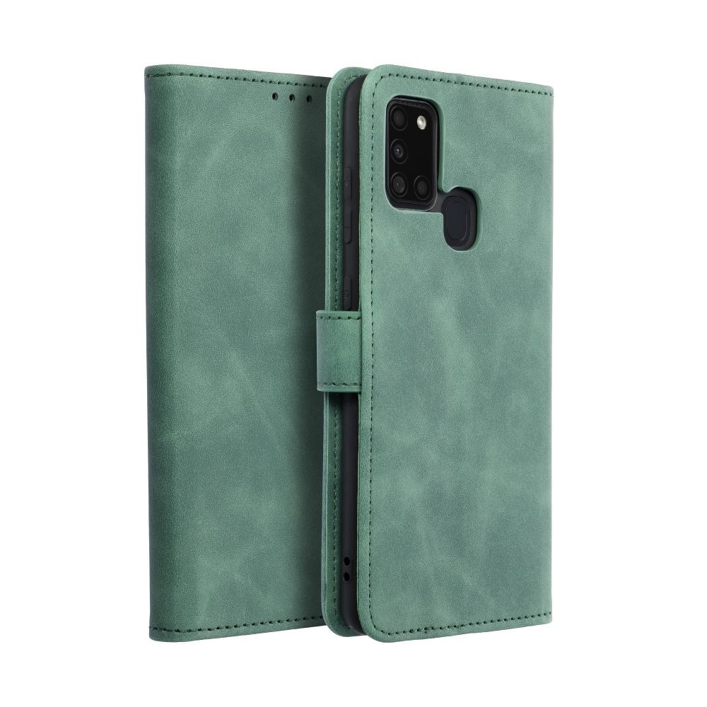 fa0721da98b4d9a8dfd0d8d194904905 TENDER Book Case for SAMSUNG A21s green