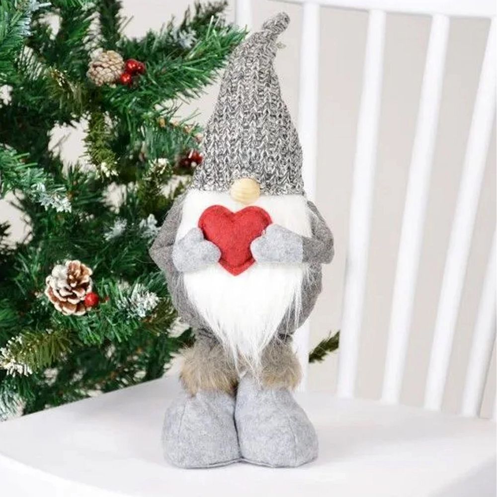 Christmas decoration elf on telescopic legs RC-K-1215 gray