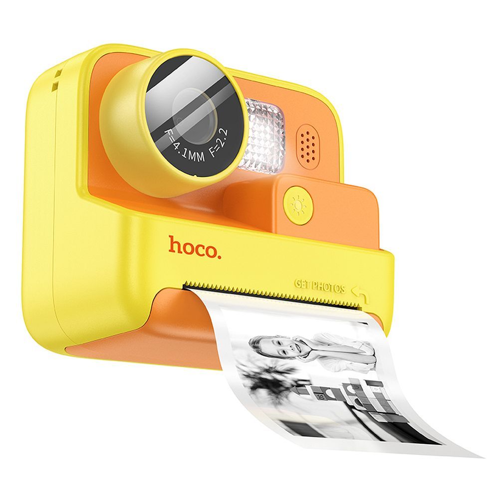 Digital kids camera with printer Hoco 1MP 2,0" HD Ready DV200 yellow