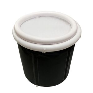 Foldable portable inflatable bathtub 75 x 80 cm black