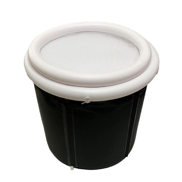 Foldable portable inflatable bathtub 75 x 80 cm black