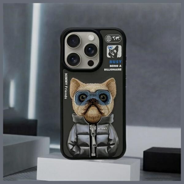 02e09f634b58ee3649d3047f06fdefe8 NIMMY case COOL&CUTE 2.0 Dog for IPHONE 15 Pro black