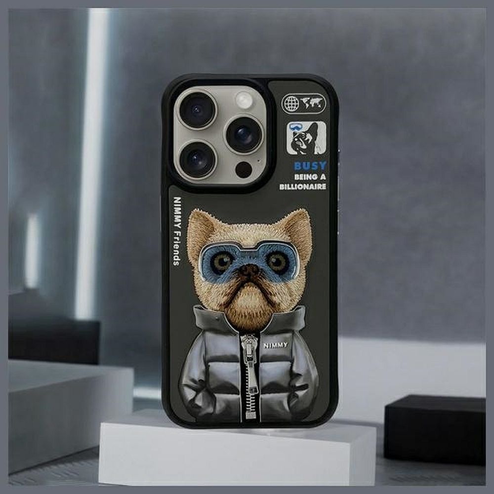 02e09f634b58ee3649d3047f06fdefe8 NIMMY case COOL&CUTE 2.0 Dog for IPHONE 15 Pro black