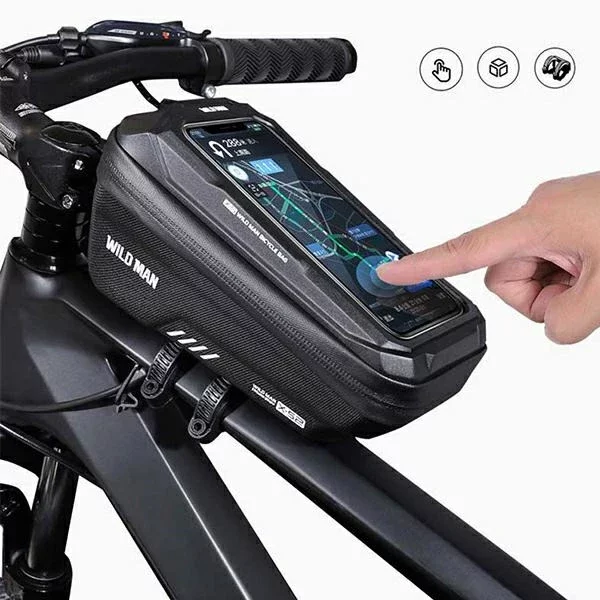 WILDMAN traveling bag for bike frame with zipper 1L (4 "- 7") XS2 black