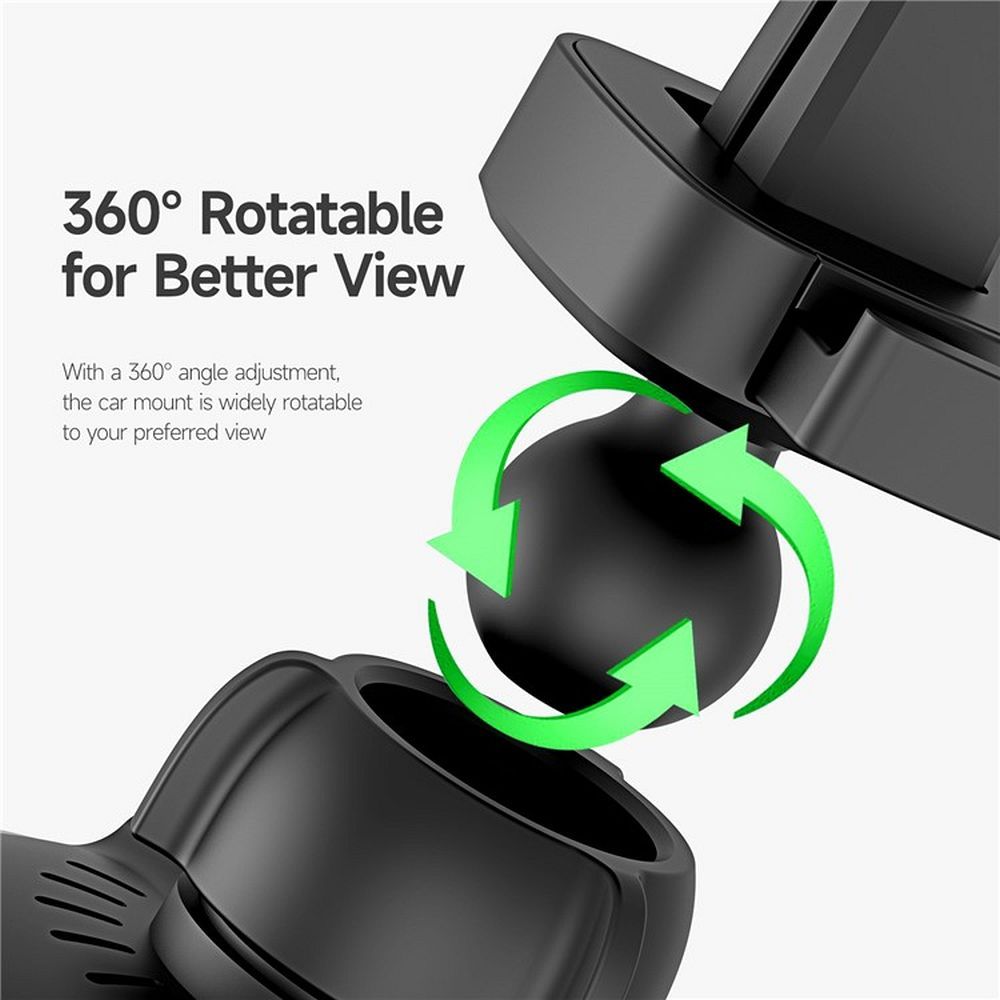 DUZZONA car holder with wireless charging for air vet compatible with MagSafe 15W V2 black
