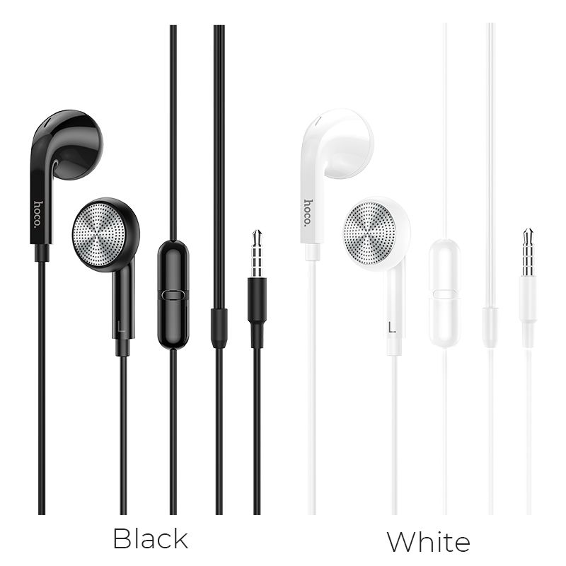 HOCO wire earphones Jack 3,5 mm with microphone M73 black
