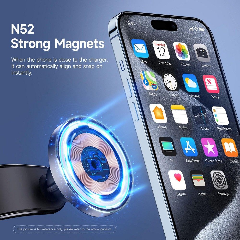DUZZONA V3 - Dashboard Car Holder with Magnetic Wireless Charger 15W (Compatible with MagSafe)