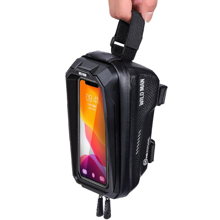 WILDMAN traveling bag for bike frame with zipper 1,2L (4 "- 7") MS66 black