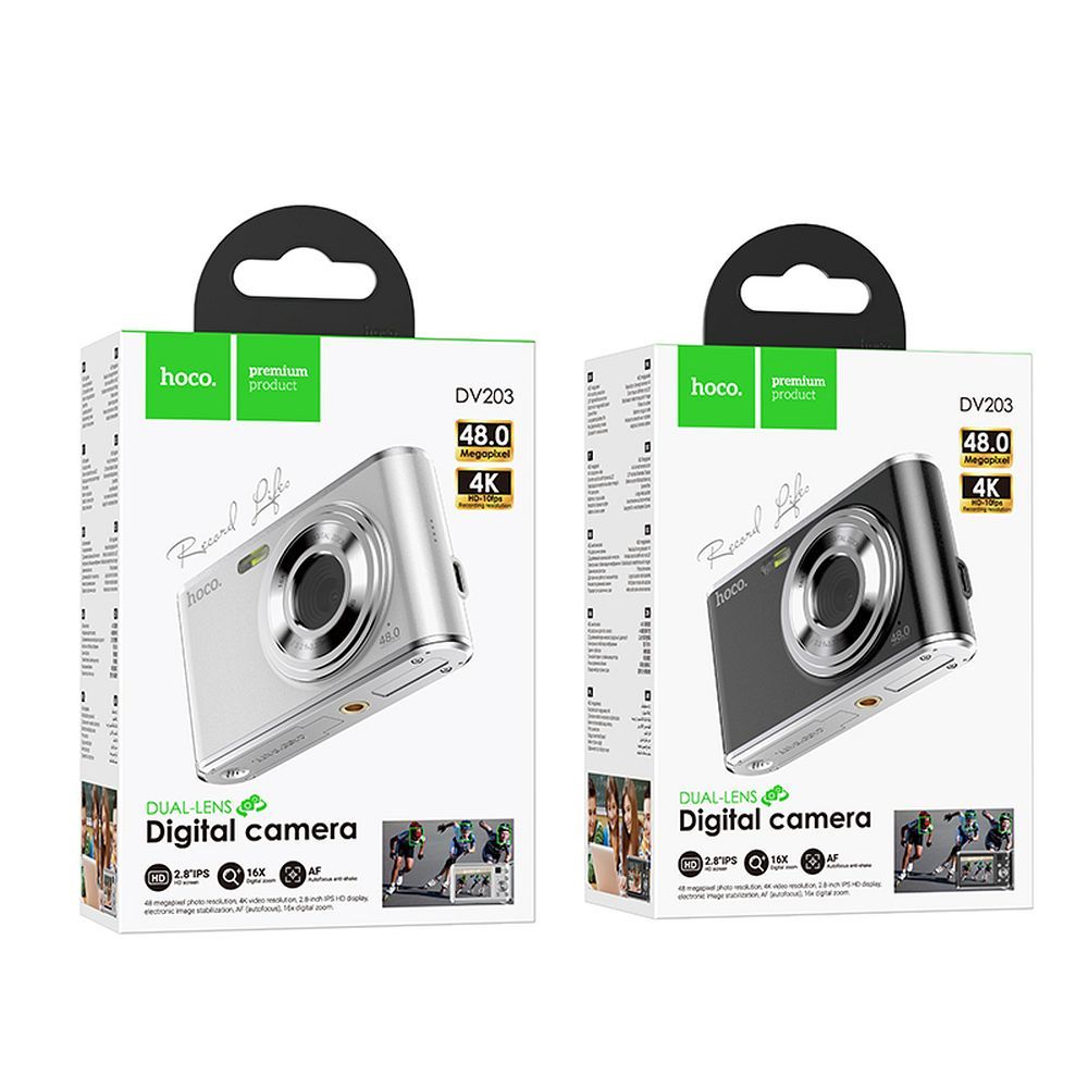 Digital camera Hoco 13MP 2,8" 4K DV203 black