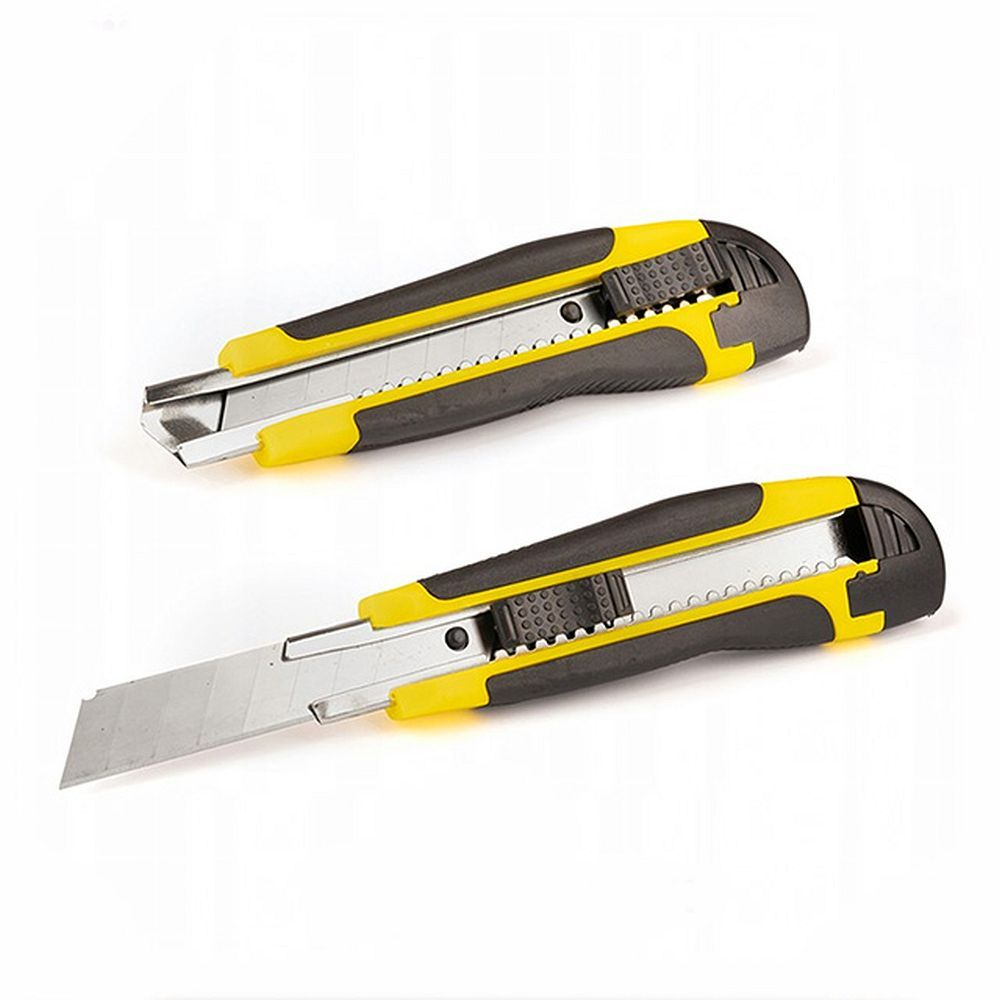 0e3123530ab77d4140d87f4e39cd1cfa Upholstery knife with replaceable broken blade 18 cm RC-K-790 black yello