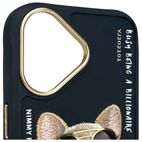 0f6af3e9e804a2f7914e4a34f61f58b8 NIMMY case GLASSES COOL DOG for IPHONE 16 black