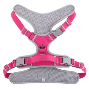 Dog harness OXFORD B size L pink grey