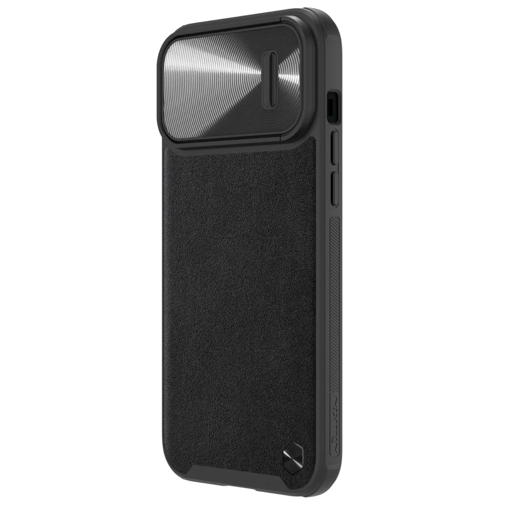 Nillkin CamShield Leather S Case iPhone 14 Pro Max case with camera cover blackeng
