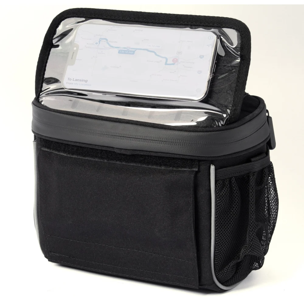 Wozinsky bicycle handlebar bag bike shoulder bag black (WBHBB-01)eng
