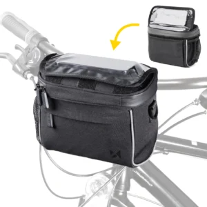 Wozinsky bicycle handlebar bag bike shoulder bag black (WBHBB-01)eng