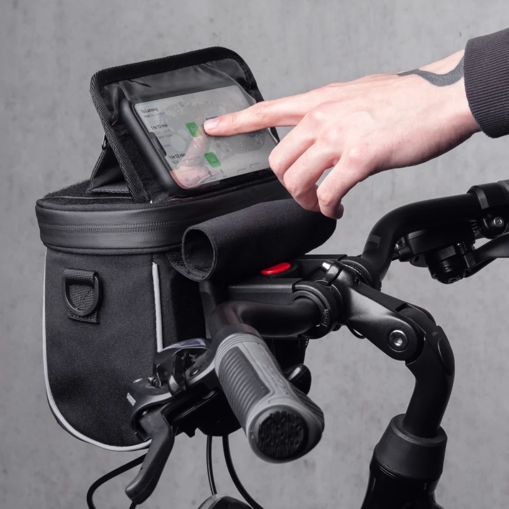 Wozinsky bicycle handlebar bag bike shoulder bag black (WBHBB-01)eng