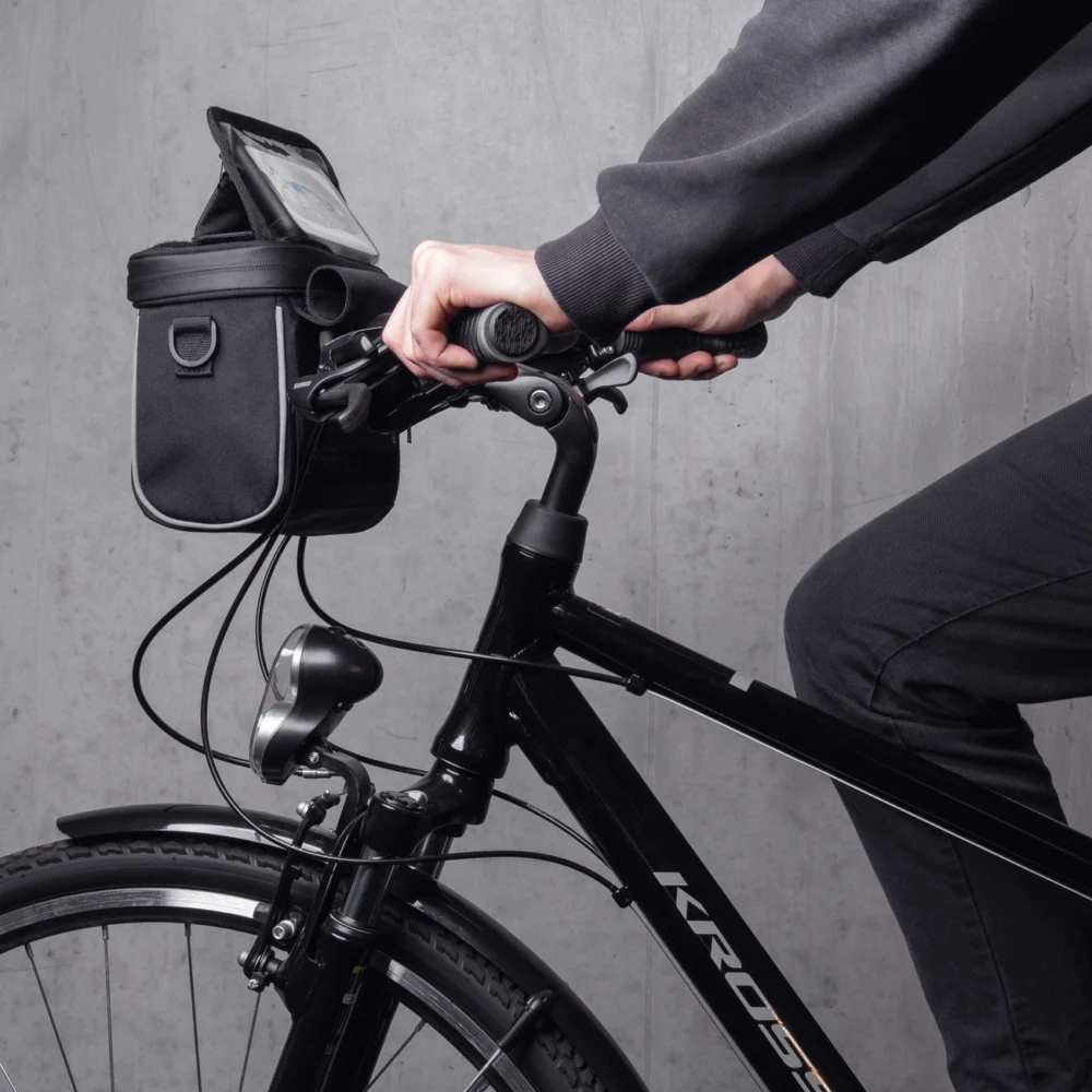 Wozinsky bicycle handlebar bag bike shoulder bag black (WBHBB-01)eng