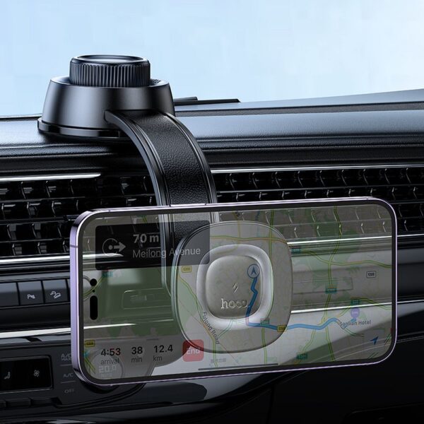Car phone holder induction Hoco 15W center console HW31 black