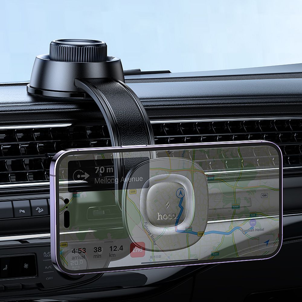 Car phone holder induction Hoco 15W center console HW31 black