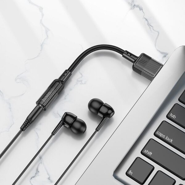 HOCO adaptor AUX USB to Jack 3,5mm (female) Spirit LS37 black