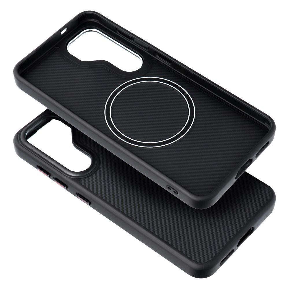 Carbon Elite Mag Cover compatible with MagSafe for SAMSUNG S25 ULTRA black