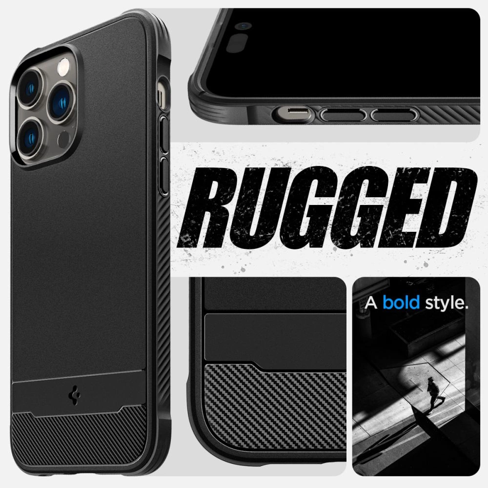 Spigen Rugged Armor Mag Case with MagSafe for iPhone 14 Pro Max - Matte Blackeng