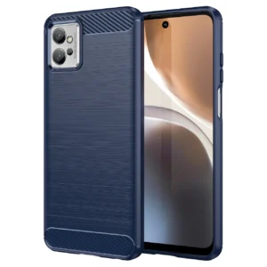 Carbon Case for Motorola Moto G32 flexible silicone carbon cover blueeng