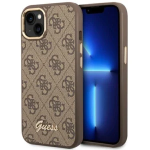 Guess GUHCP14SHG4SHW iPhone 14 6.1" brown/brown hard case 4G Vintage Gold Logoeng