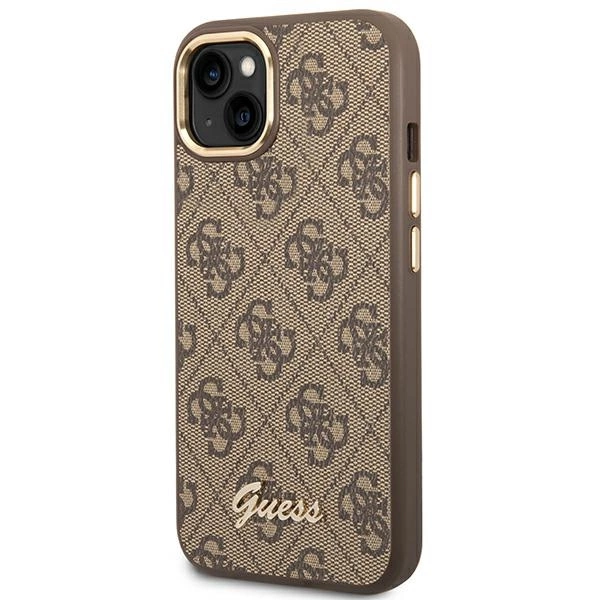 Guess GUHCP14SHG4SHW iPhone 14 6.1" brown/brown hard case 4G Vintage Gold Logoeng