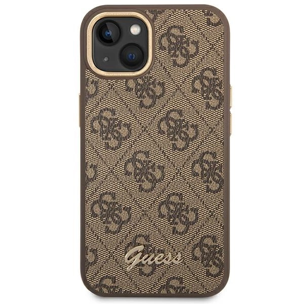 Guess GUHCP14SHG4SHW iPhone 14 6.1" brown/brown hard case 4G Vintage Gold Logoeng