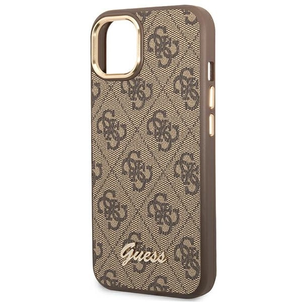 Guess GUHCP14SHG4SHW iPhone 14 6.1" brown/brown hard case 4G Vintage Gold Logoeng