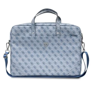 Guess Saffiano 4G Triangle Logo bag for a 16'' laptop - blueeng