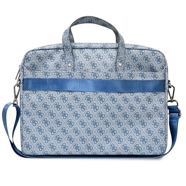 Guess Saffiano 4G Triangle Logo bag for a 16'' laptop - blueeng