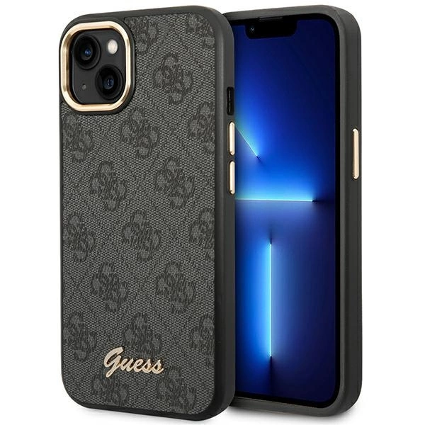Guess GUHCP14SHG4SHK iPhone 14 6.1 "black / black hard case 4G Vintage Gold Logoeng