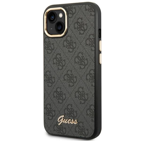Guess GUHCP14SHG4SHK iPhone 14 6.1 "black / black hard case 4G Vintage Gold Logoeng