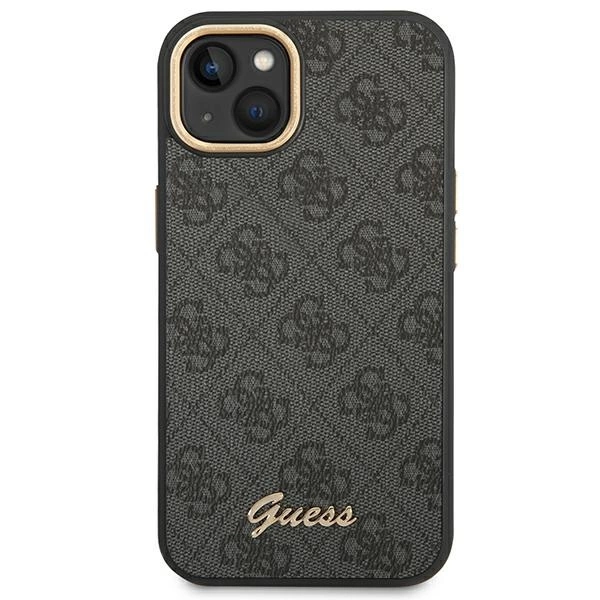 Guess GUHCP14SHG4SHK iPhone 14 6.1 "black / black hard case 4G Vintage Gold Logoeng
