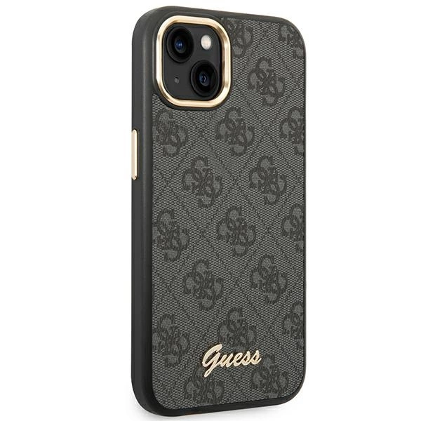 Guess GUHCP14SHG4SHK iPhone 14 6.1 "black / black hard case 4G Vintage Gold Logoeng