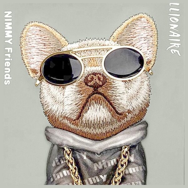 126079c93c98421ade9d504207f54f23 NIMMY case GLASSES COOL DOG for IPHONE 15 Pro Max gray