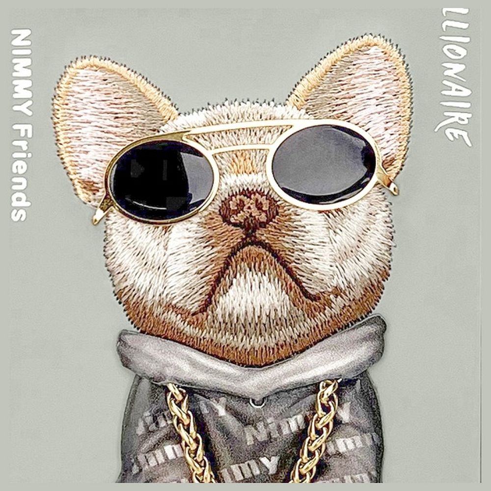 126079c93c98421ade9d504207f54f23 NIMMY case GLASSES COOL DOG for IPHONE 15 Pro Max gray