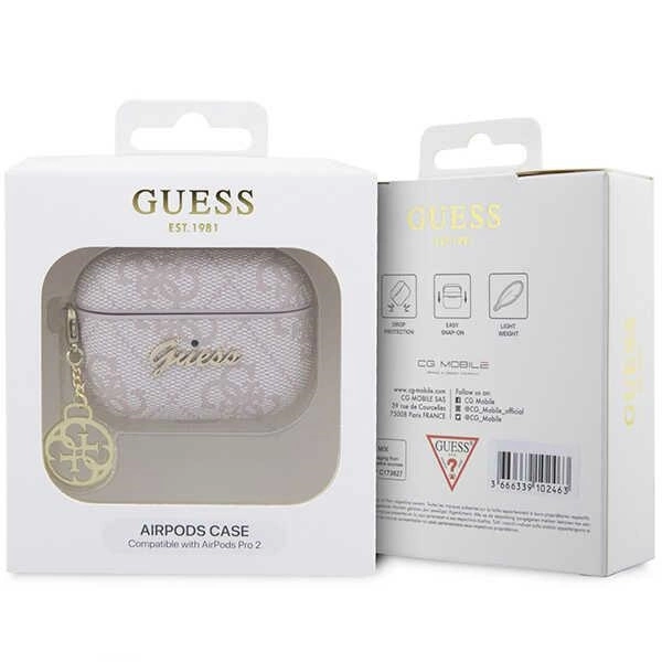 Guess GUAP2G4GSMP AirPods Pro 2 cover pink/pink 4G Charm Collectioneng