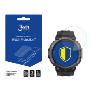 3mk Watch Protection™ hybrid glass v. FlexibleGlass Lite on Amazfit T-Rex 2eng