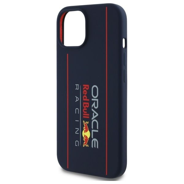 14321d8e209a398100f237770bd6c7a4 RED BULL case for IPHONE 15 compatible with MagSafe RBHMP15S24SIOLRV (Silicone Oversize Vertical Logo) navy