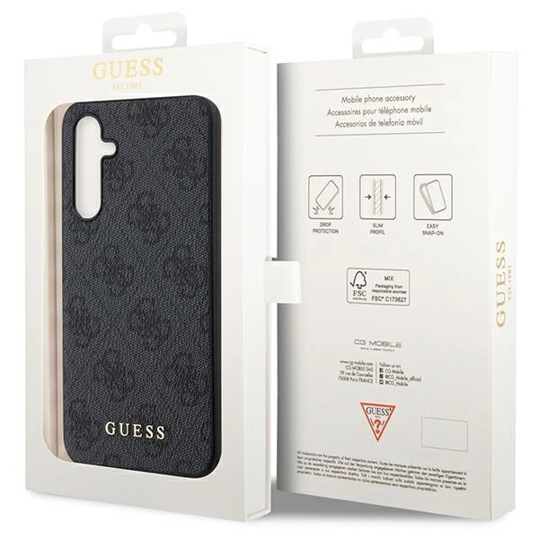 Guess GUHCSA54G4GFGR A54 5G A546 grey/grey hard case 4G Metal Gold Logoeng