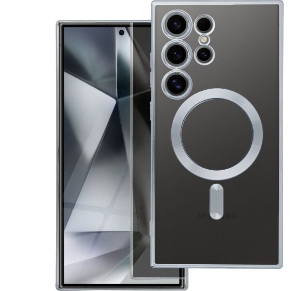 ELECTRO MAG COVER case compatible with MagSafe for SAMSUNG A07 silver