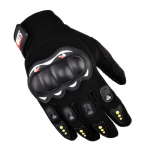 Motorcycle phone gloves with knuckle protector – blackeng