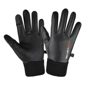 Men's insulated, anti-slip telephone gloves - blackeng