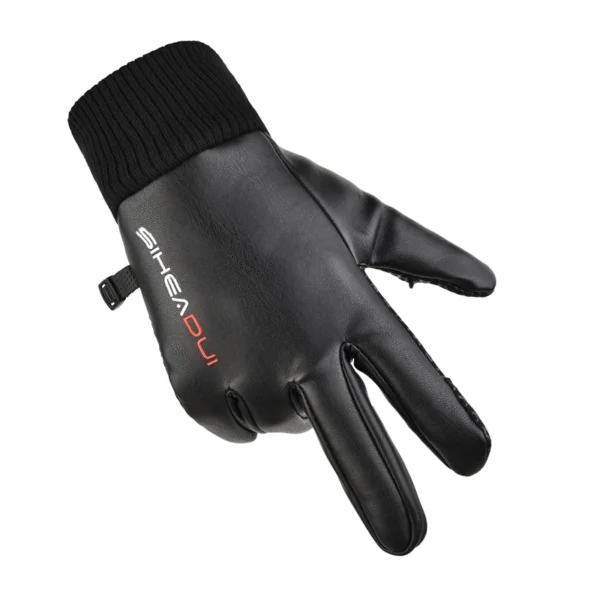 Men's insulated, anti-slip telephone gloves - blackeng