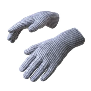Braided telephone gloves with cut-outs for fingers - grayeng