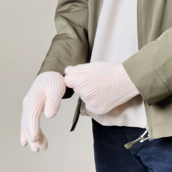 Braided phone gloves with cutouts for fingers - pinkeng