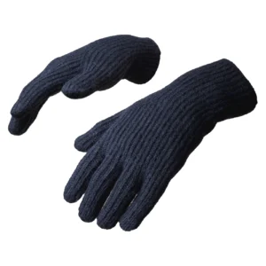 Braided telephone gloves with cut-outs for fingers - blackeng